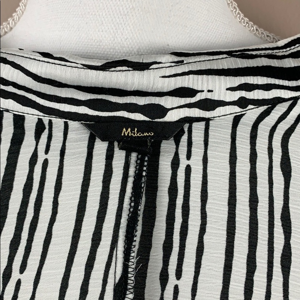 Milano High/Low Button Down Blouse - Picture 4 of 5